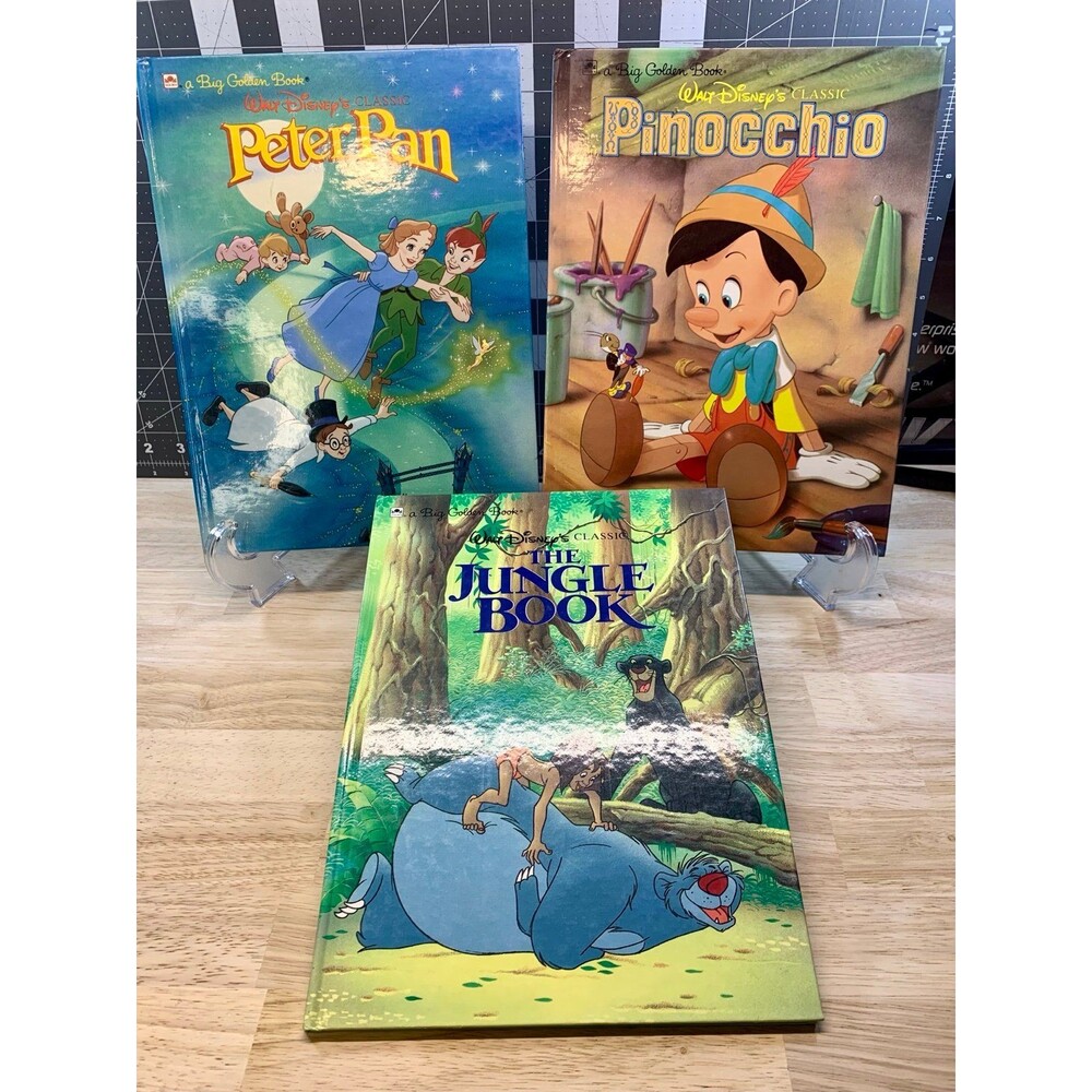 Disney - A Big Golden Book - Adventure 3 Book Bundle - Vintage